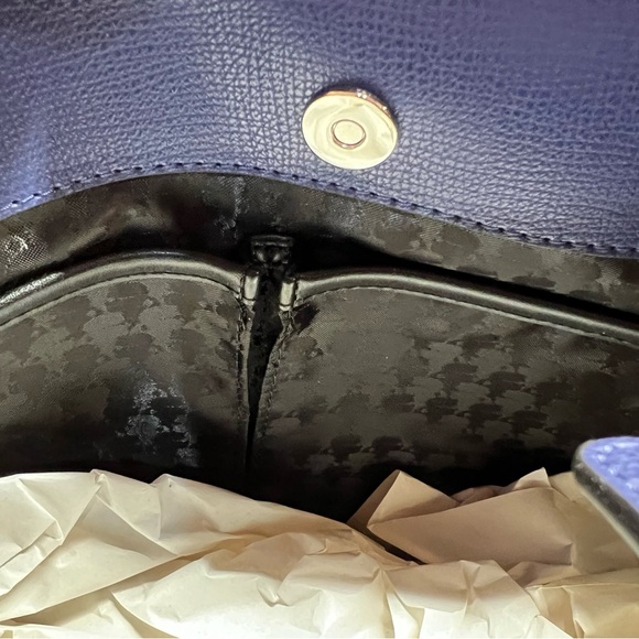 Karl Lagerfeld Paris NWT Blue Signature Karl Logo Maybelle Paris Tote P038) - Picture 10 of 12